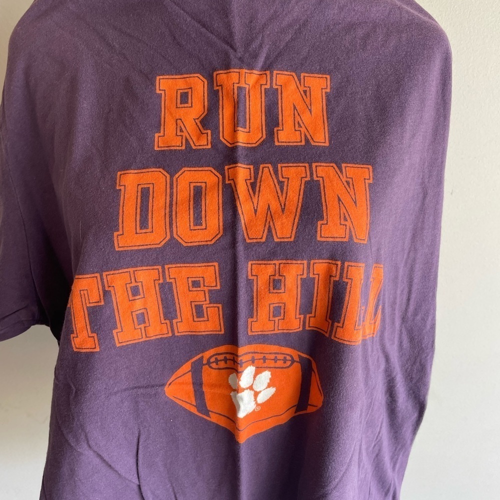 Women's "Run Down Hill" Clemson Short Sleeve Graphic T-Shirt - Sz. L - Picture 3 of 3